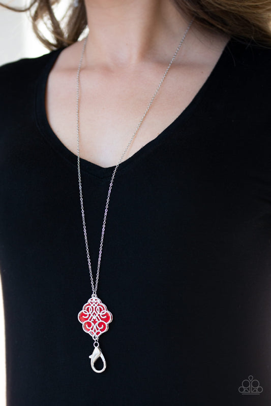 Malibu Mandala - Red Lanyard